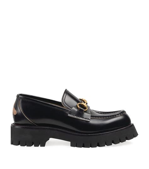 gucci leather lug sole horsebit loafer dupe|gucci horsebit suede loafer.